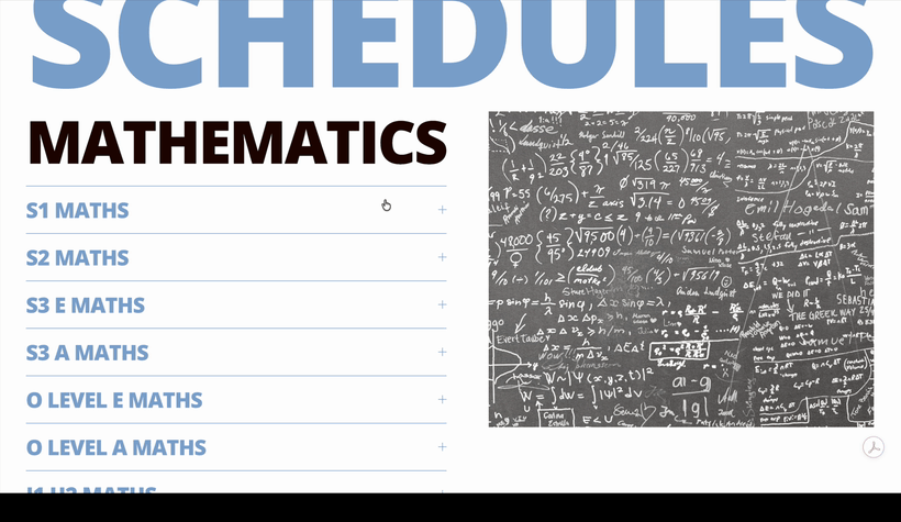 Elluminate's old schedule page